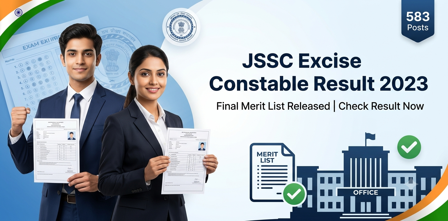 JSSC Excise Constable Result 2023 (JECCE-2023) Final Result 2026 Released 
